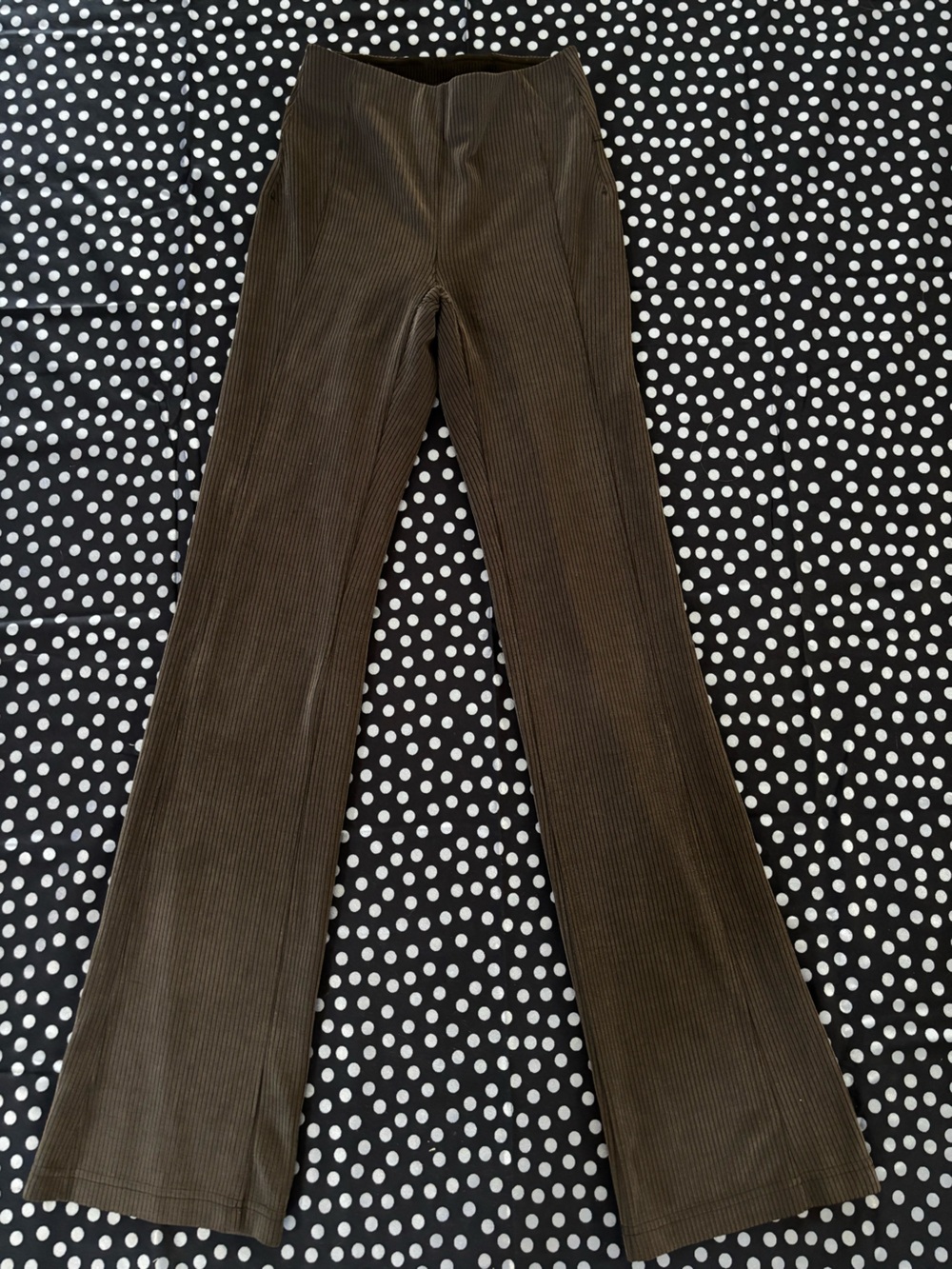 lululemon athletica  grey ribbed  Boot Flare Pants